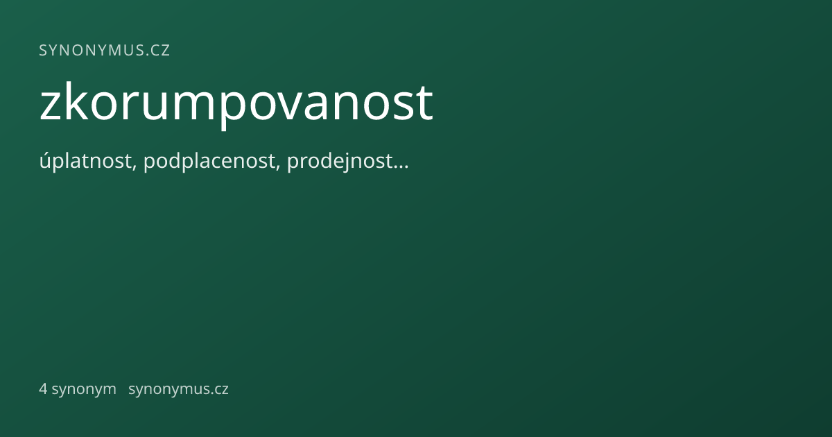 Náhled odkazu: zkorumpovanost