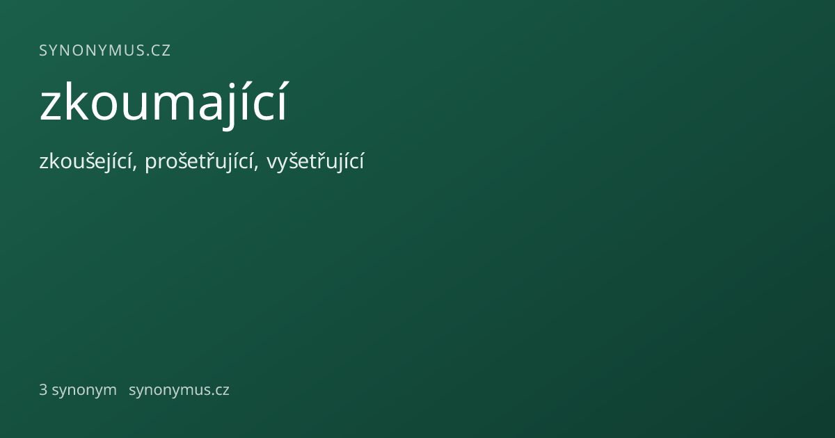 Náhled odkazu: zkoumající