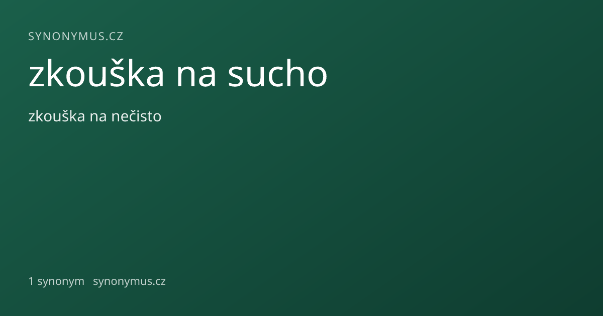 Náhled odkazu: zkouška na sucho