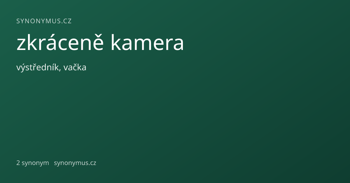Náhled odkazu: zkráceně kamera