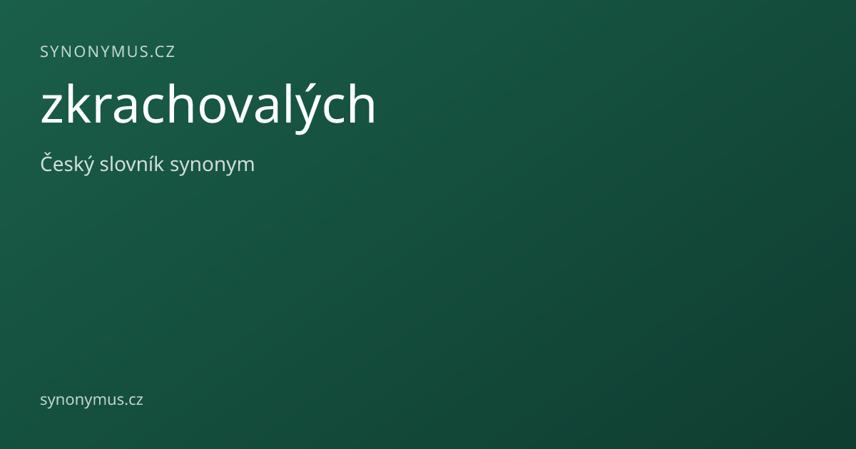 Náhled odkazu: zkrachovalých