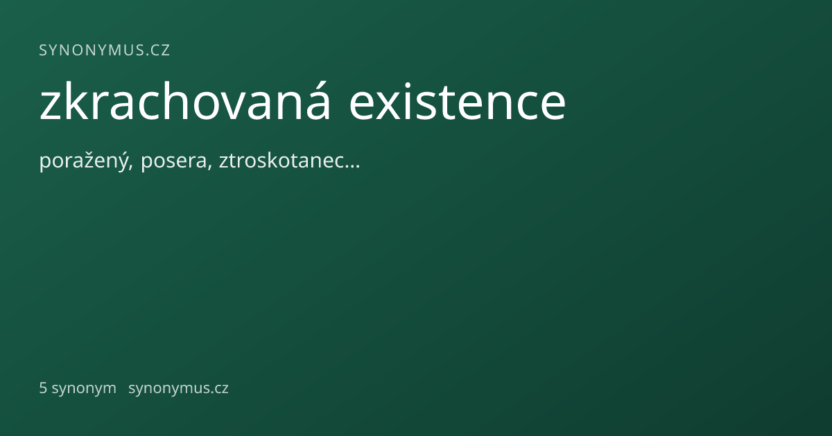 Náhled odkazu: zkrachovaná existence