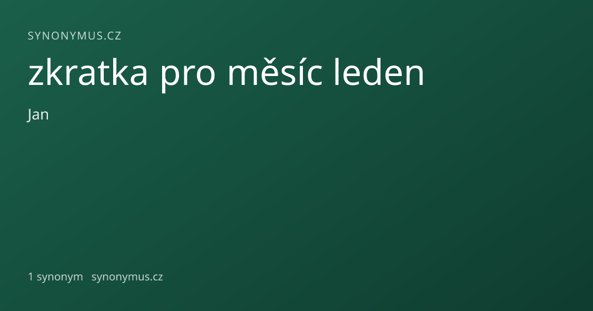Náhled odkazu: zkratka pro měsíc leden