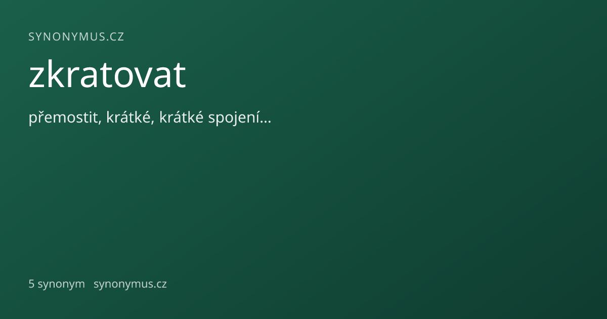 Náhled odkazu: zkratovat