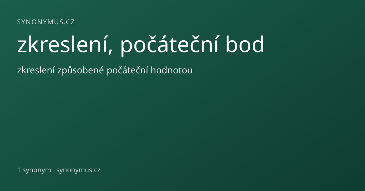 Náhled odkazu: zkreslení, počáteční bod