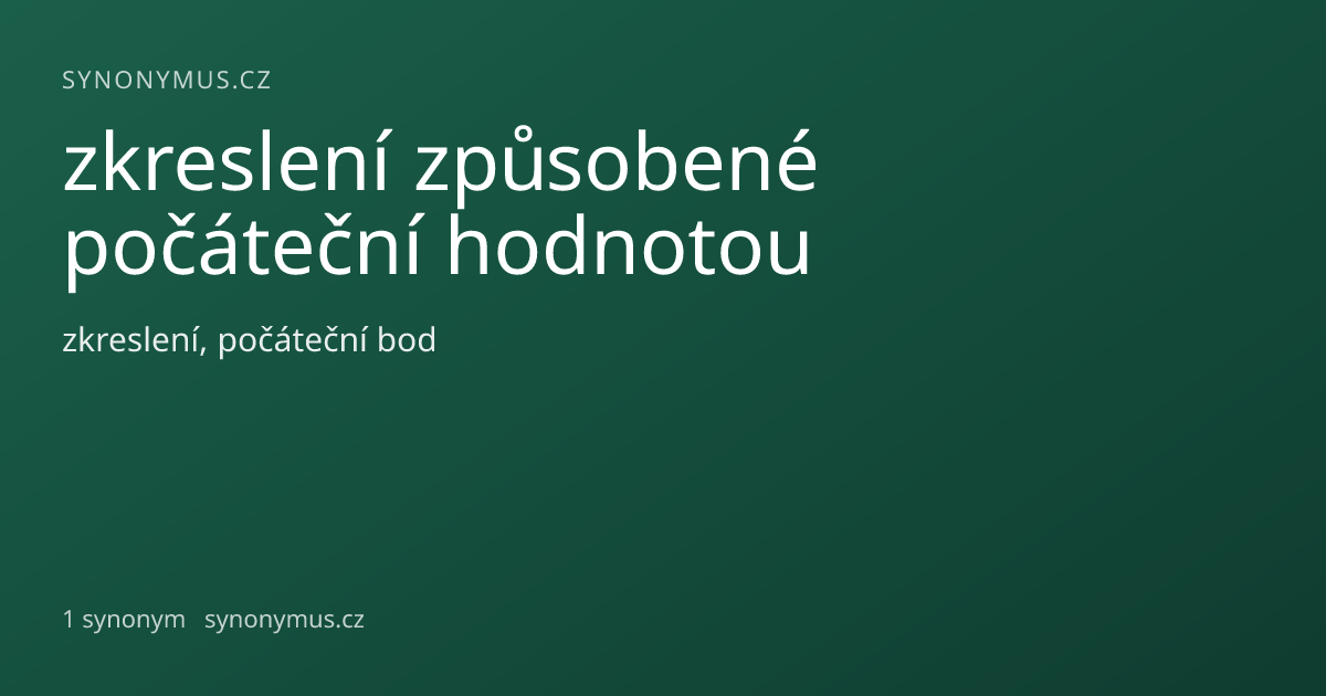 Náhled odkazu: zkreslení způsobené počáteční hodnotou