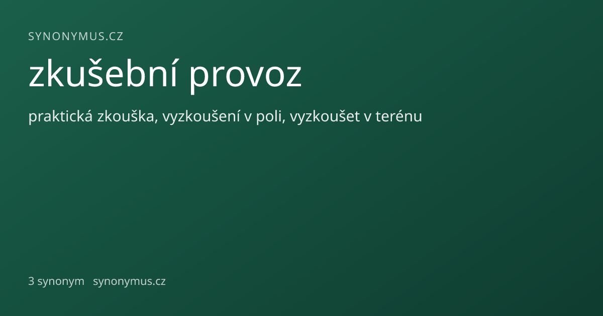 Náhled odkazu: zkušební provoz