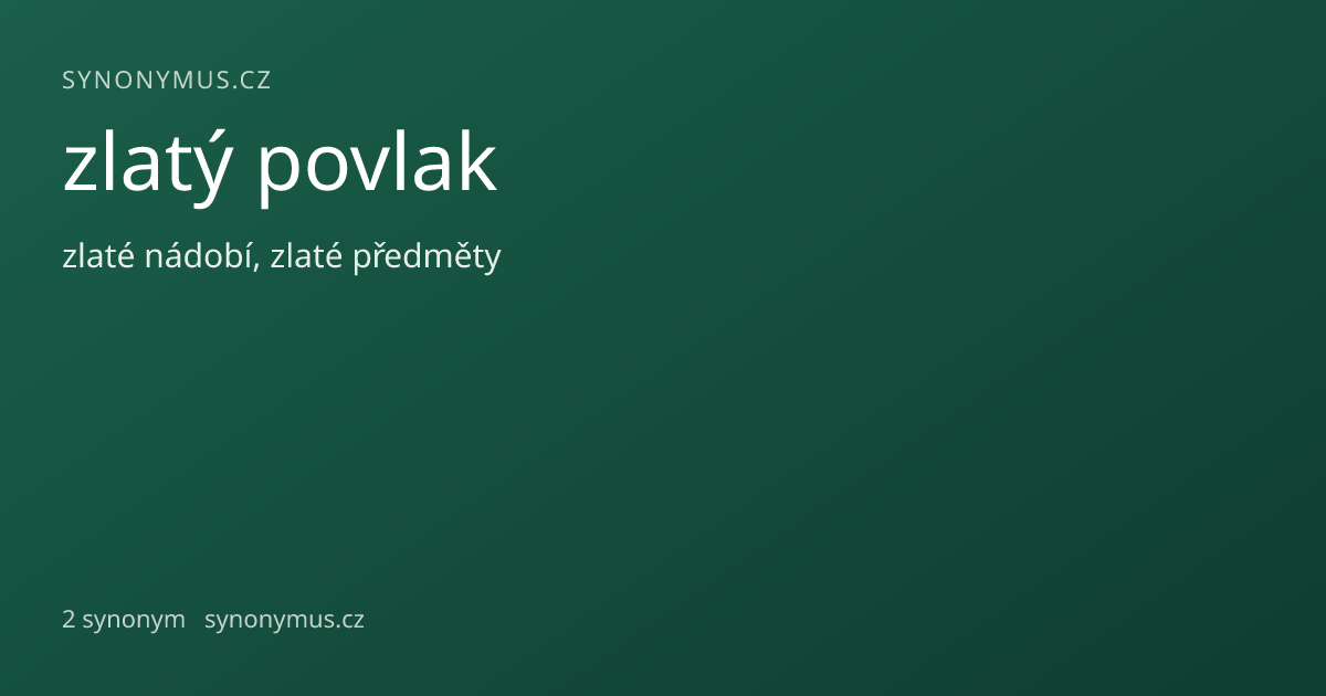 Náhled odkazu: zlatý povlak