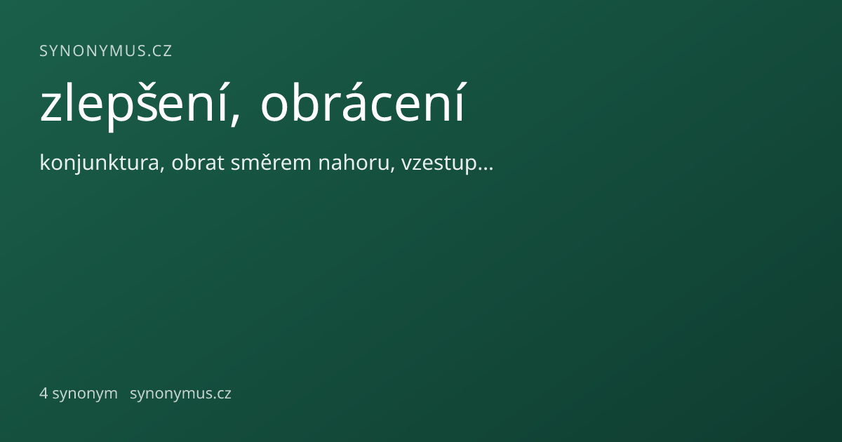 Náhled odkazu: zlepšení, obrácení