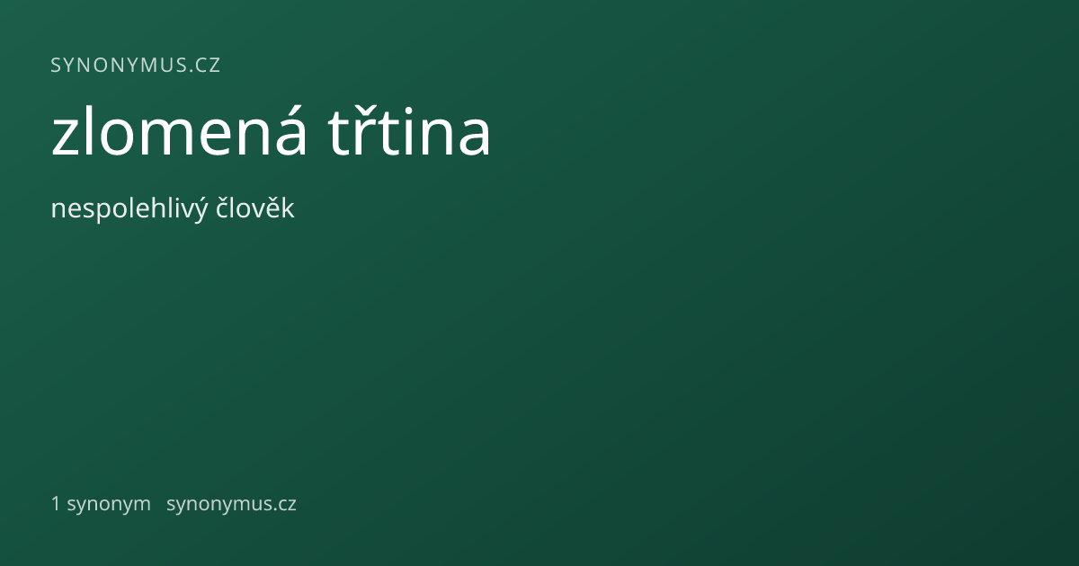 Náhled odkazu: zlomená třtina