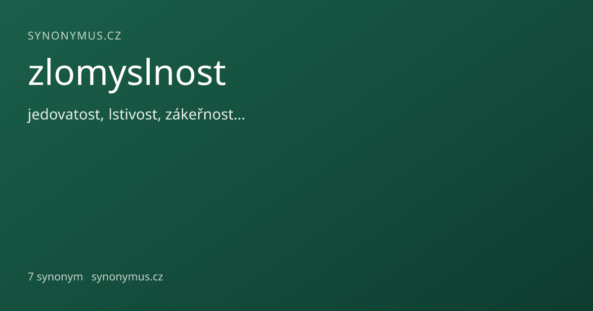 Náhled odkazu: zlomyslnost