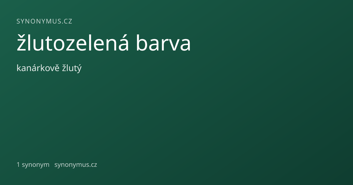 Náhled odkazu: žlutozelená barva