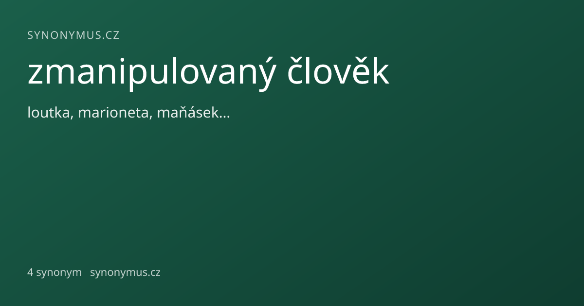 Náhled odkazu: zmanipulovaný člověk