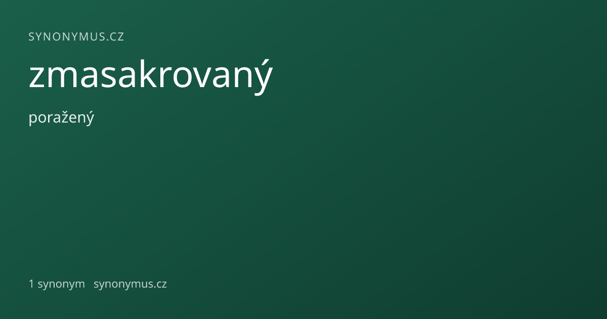 Náhled odkazu: zmasakrovaný