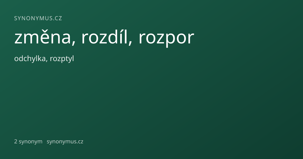 Náhled odkazu: změna, rozdíl, rozpor
