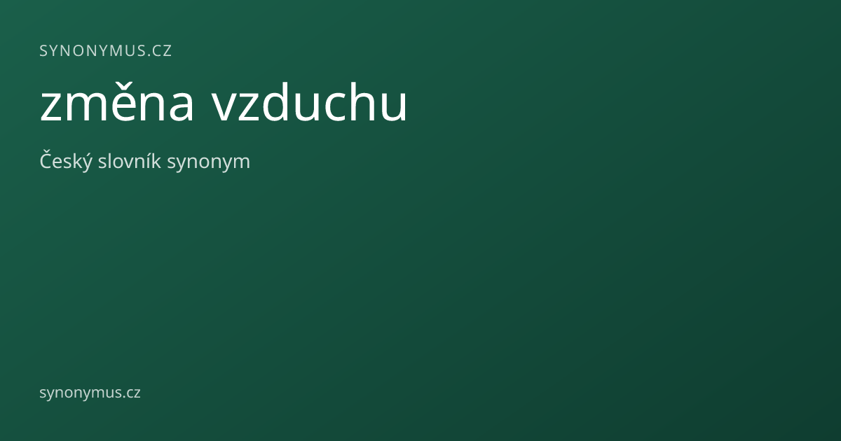 Náhled odkazu: změna vzduchu