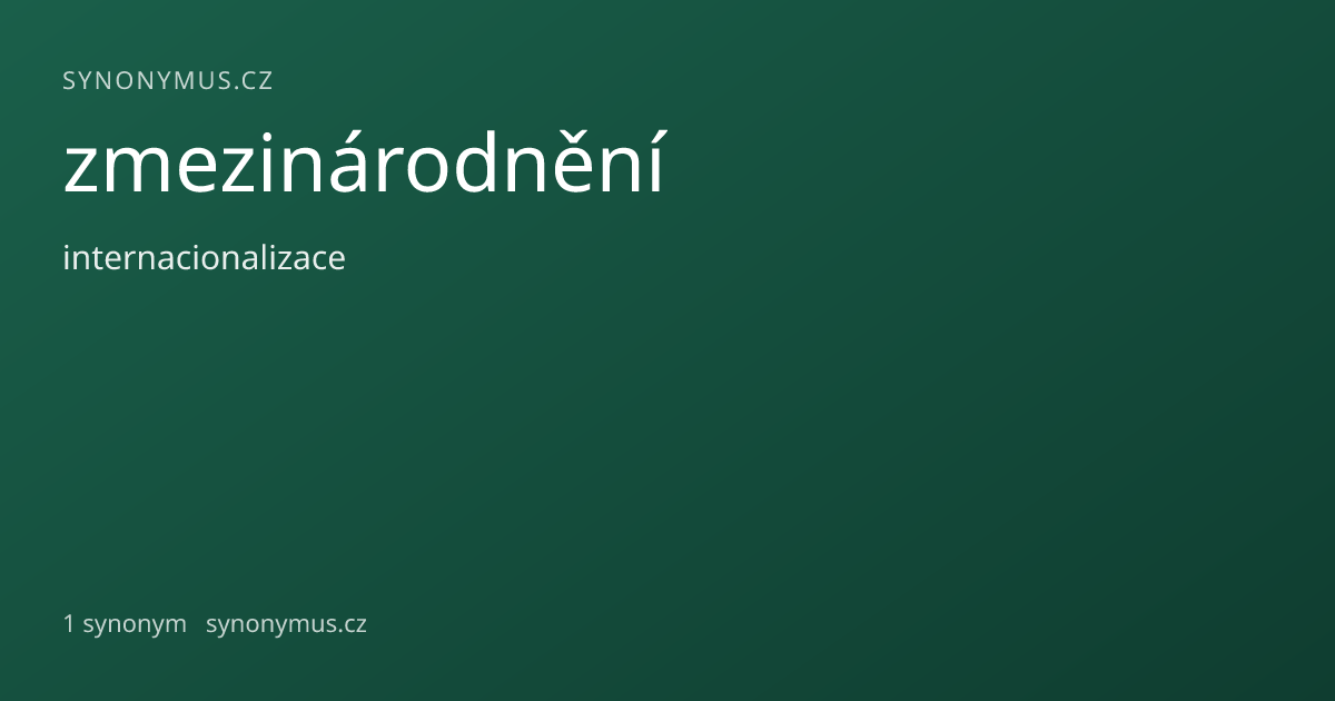 Náhled odkazu: zmezinárodnění
