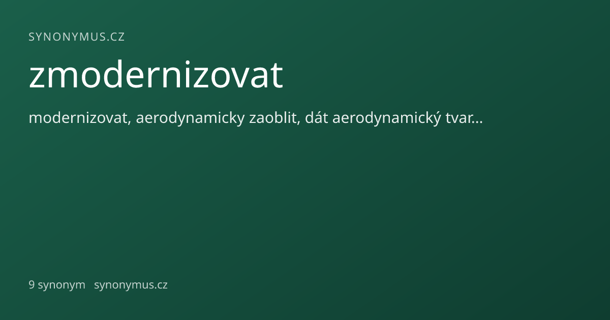 Náhled odkazu: zmodernizovat