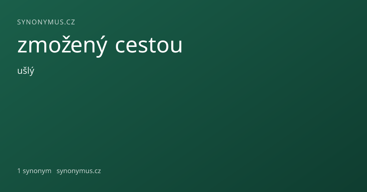 Náhled odkazu: zmožený cestou