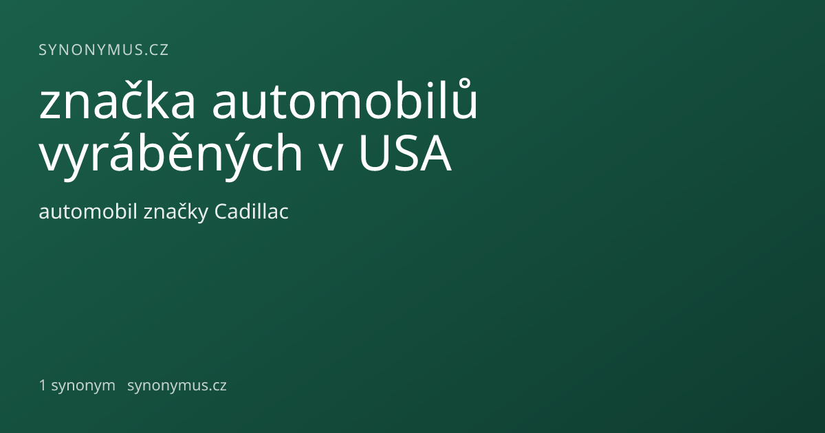 Náhled odkazu: značka automobilů vyráběných v USA