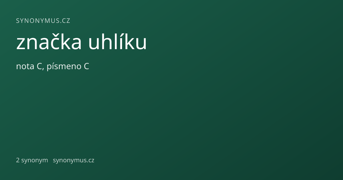 Náhled odkazu: značka uhlíku