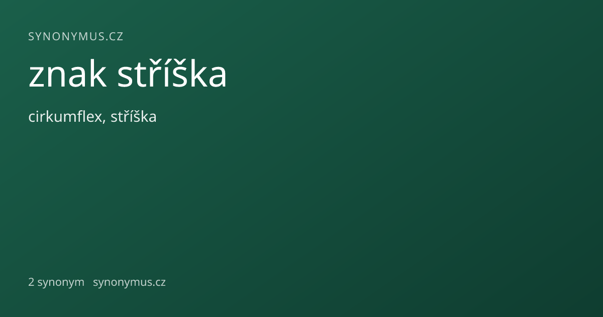 Náhled odkazu: znak stříška