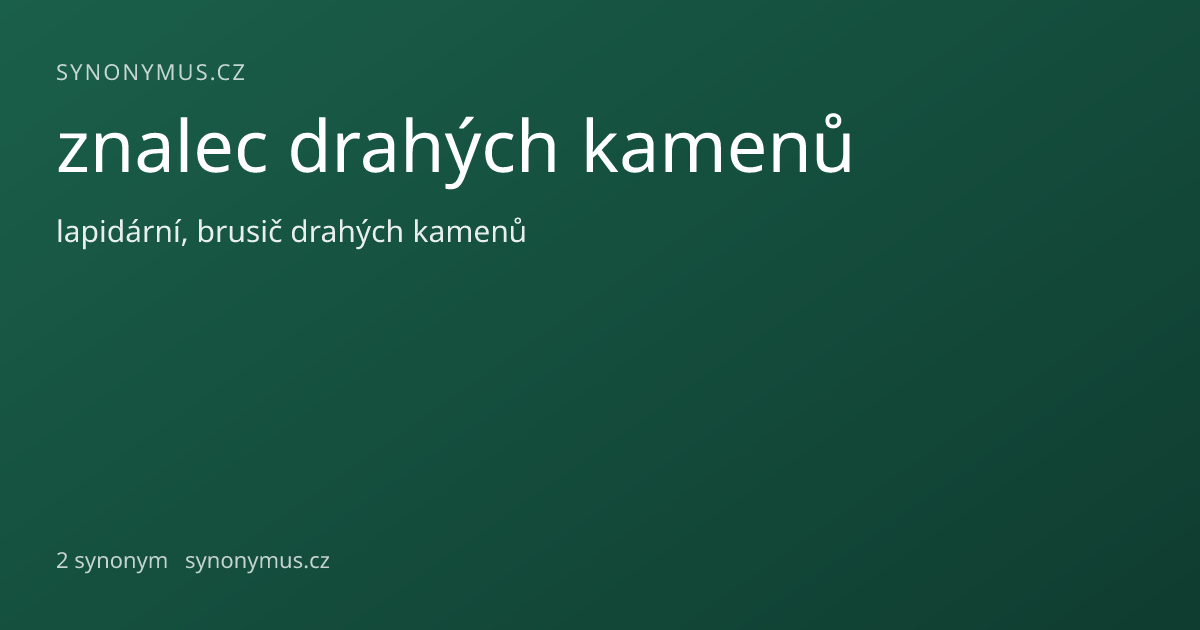 Náhled odkazu: znalec drahých kamenů