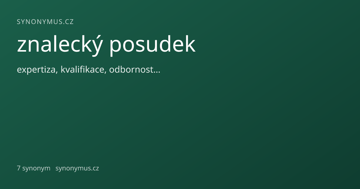 Náhled odkazu: znalecký posudek