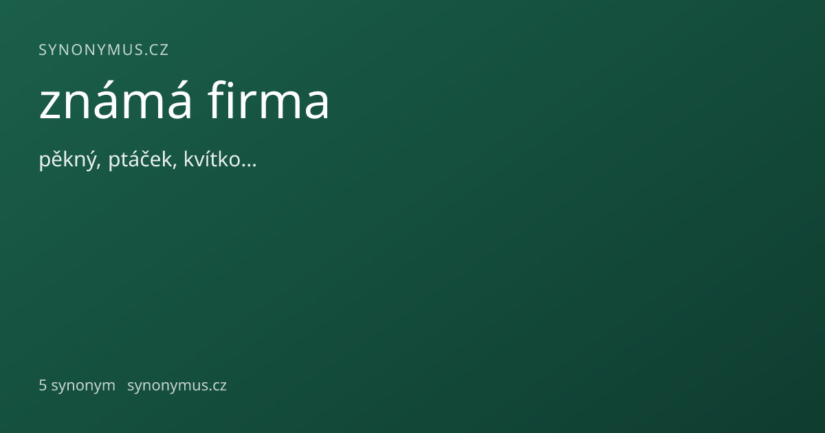 Náhled odkazu: známá firma