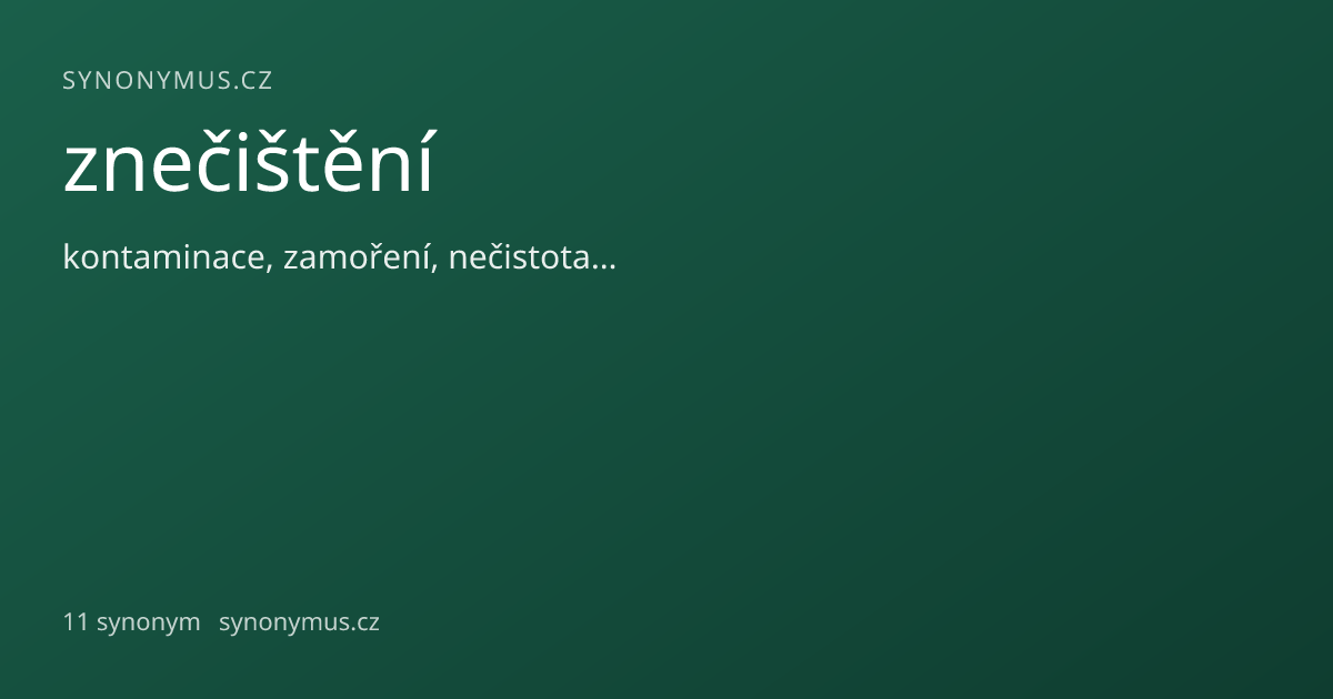 Náhled odkazu: znečištění