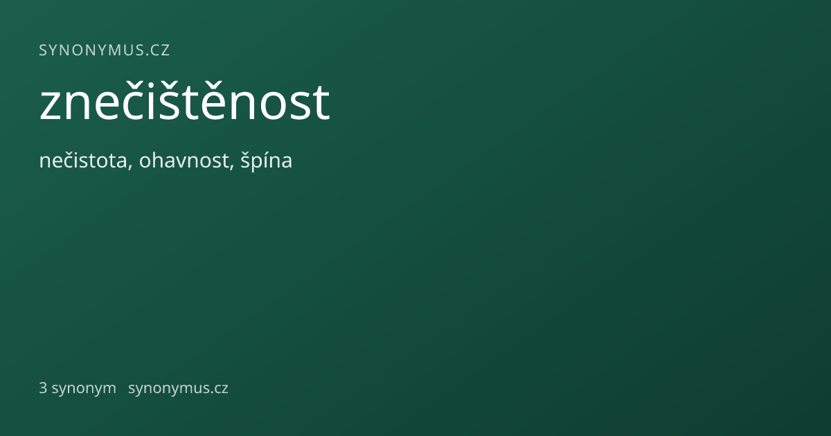 Náhled odkazu: znečištěnost