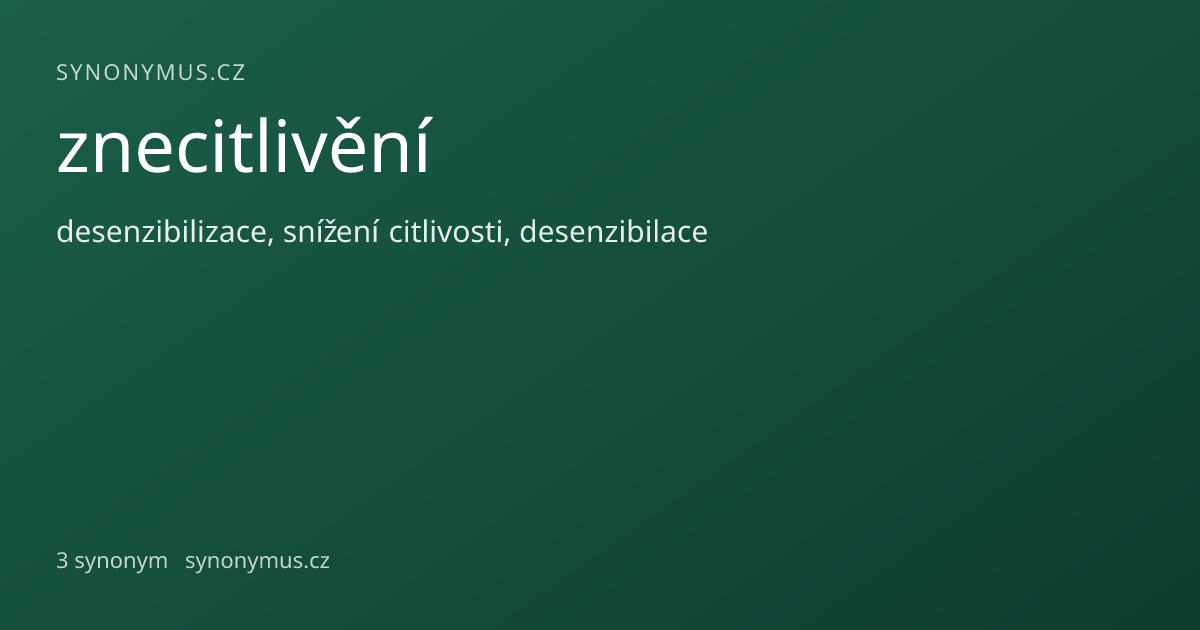 Náhled odkazu: znecitlivění