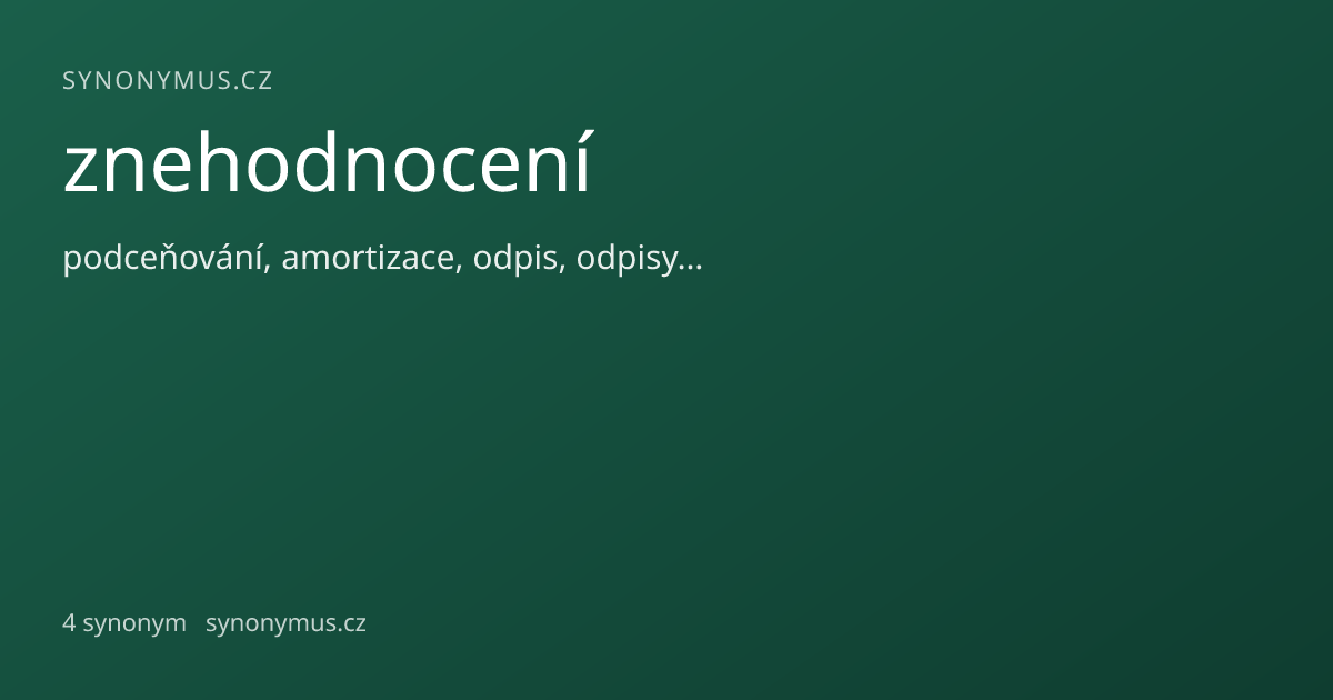 Náhled odkazu: znehodnocení