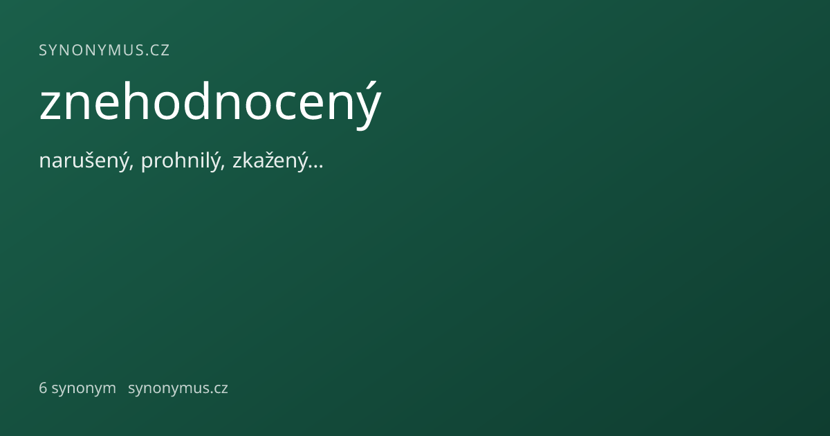 Náhled odkazu: znehodnocený