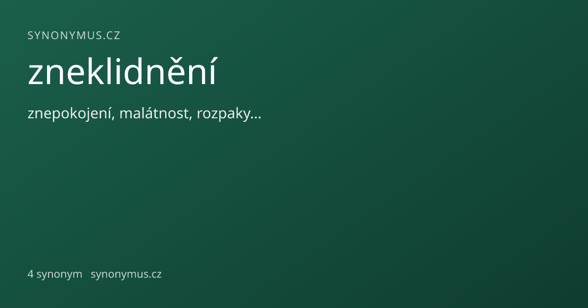 Náhled odkazu: zneklidnění
