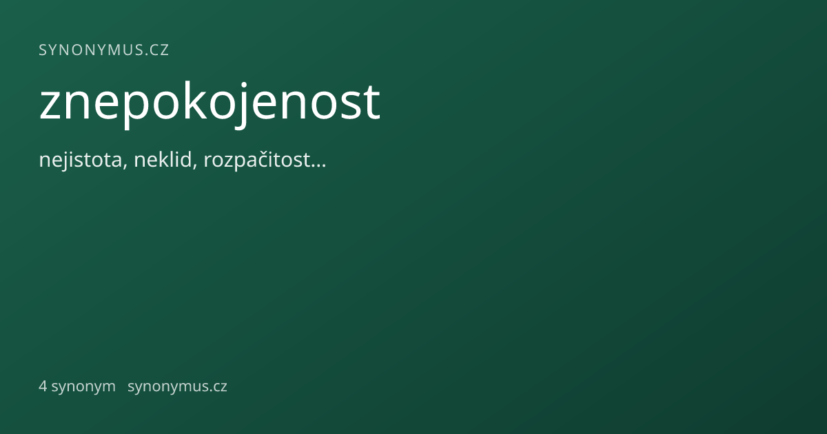 Náhled odkazu: znepokojenost