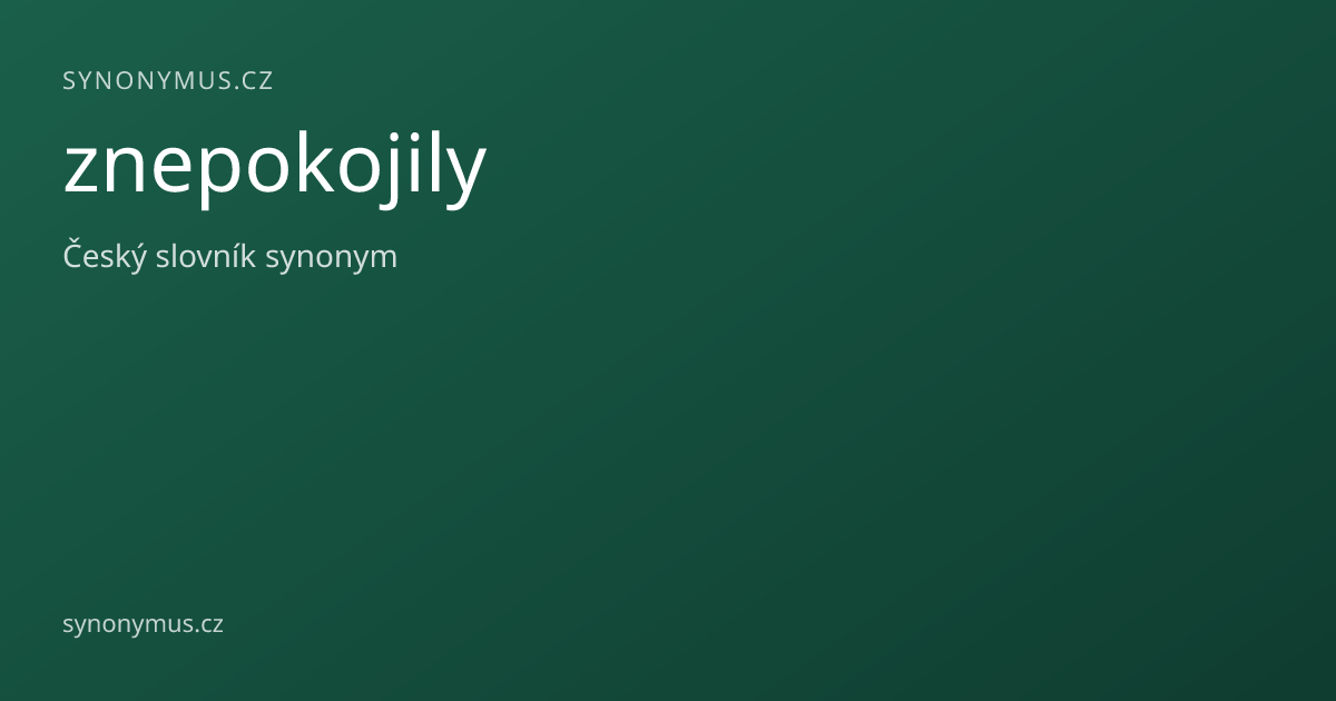 Náhled odkazu: znepokojily