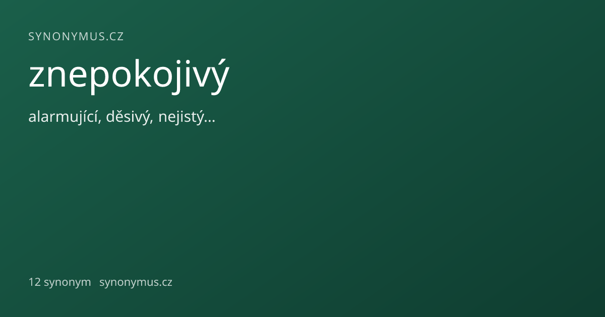 Náhled odkazu: znepokojivý