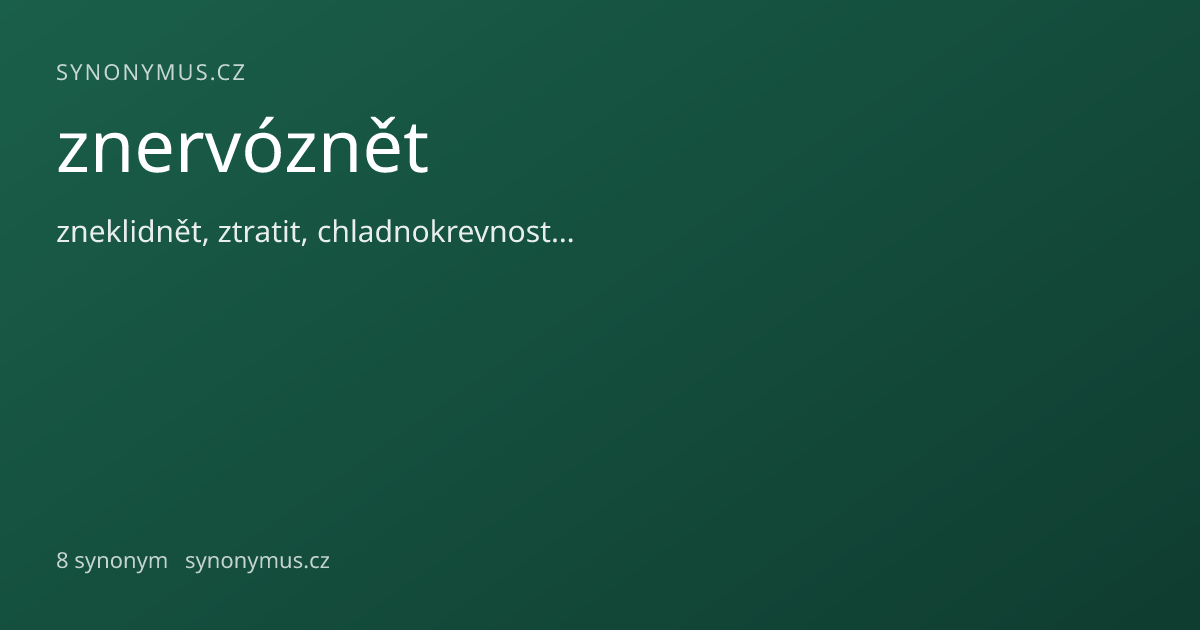 Náhled odkazu: znervóznět