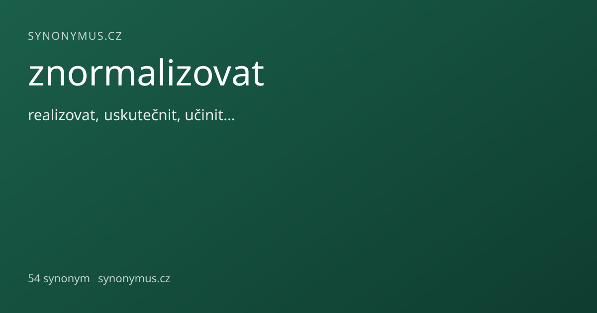 Náhled odkazu: znormalizovat