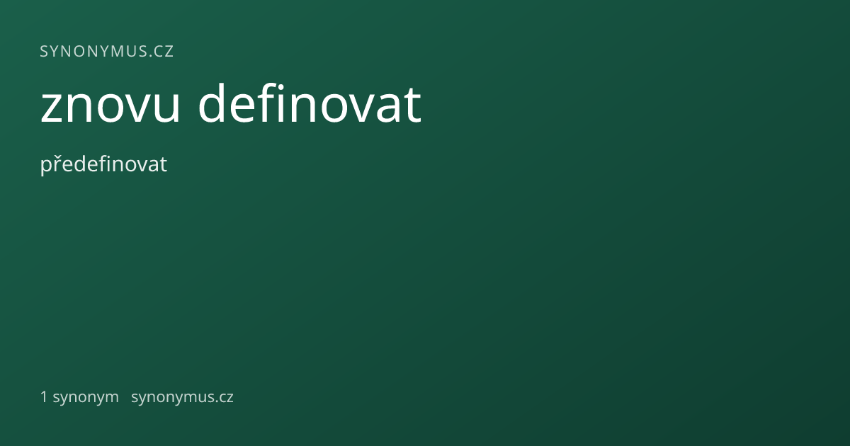 Náhled odkazu: znovu definovat