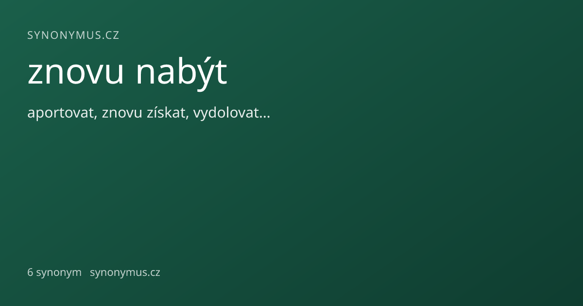 Náhled odkazu: znovu nabýt