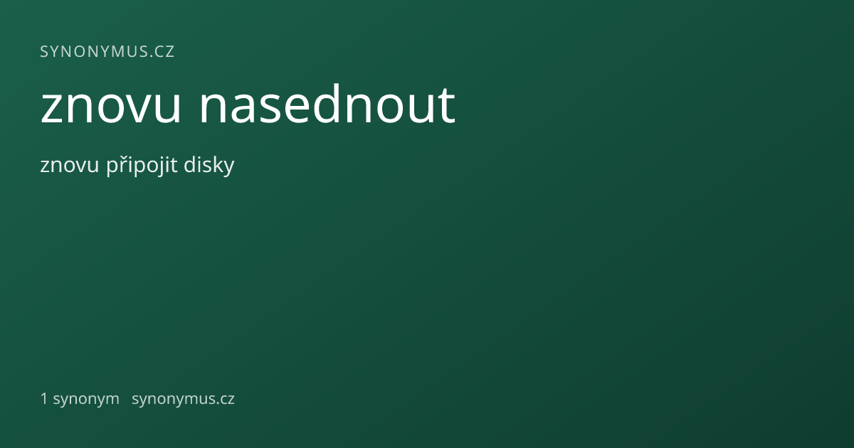 Náhled odkazu: znovu nasednout
