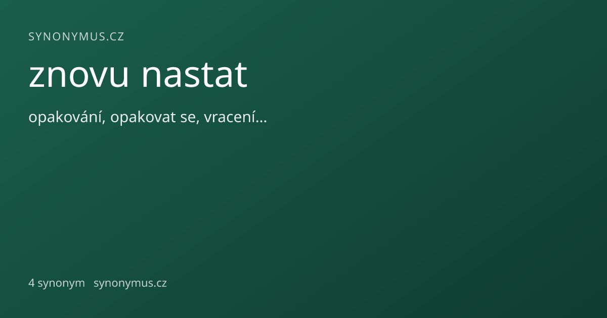 Náhled odkazu: znovu nastat