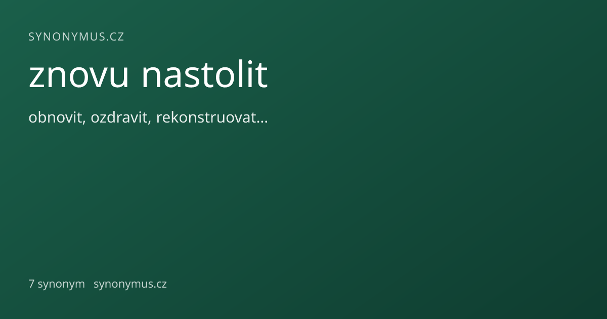 Náhled odkazu: znovu nastolit