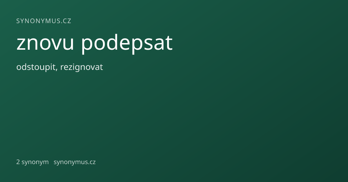 Náhled odkazu: znovu podepsat