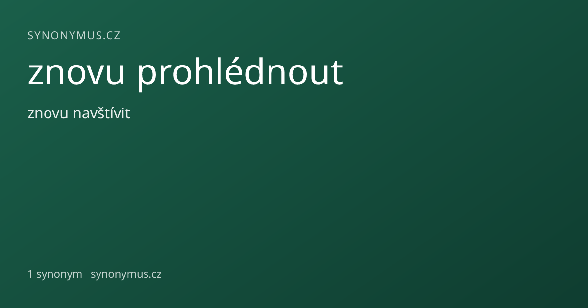 Náhled odkazu: znovu prohlédnout