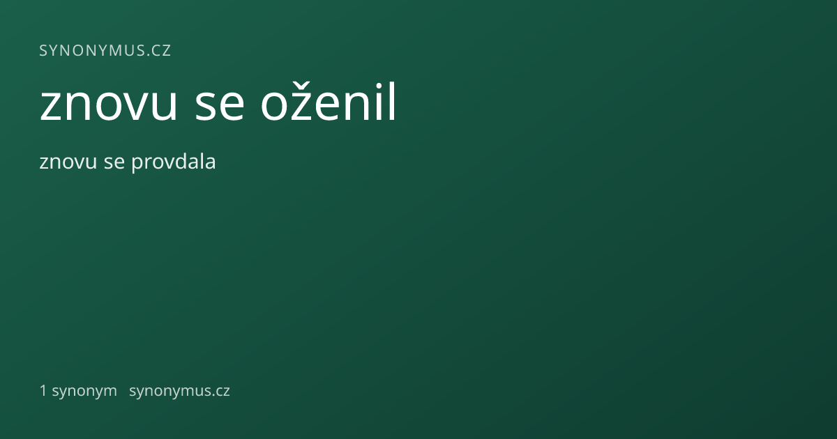 Náhled odkazu: znovu se oženil