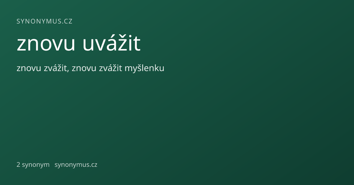 Náhled odkazu: znovu uvážit