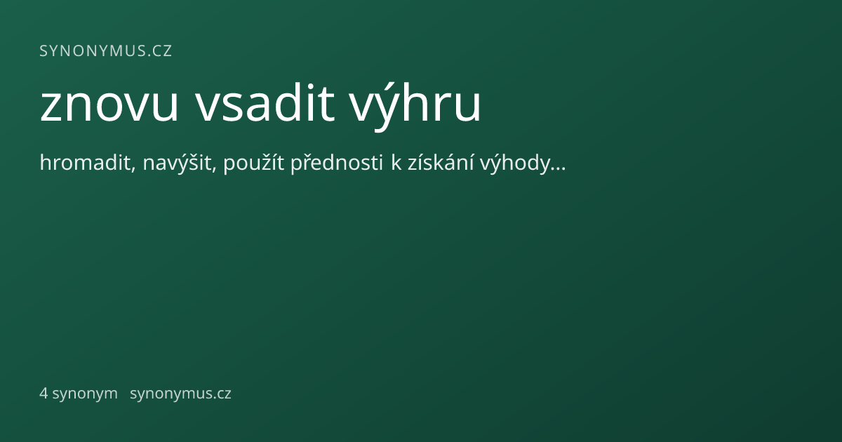 Náhled odkazu: znovu vsadit výhru